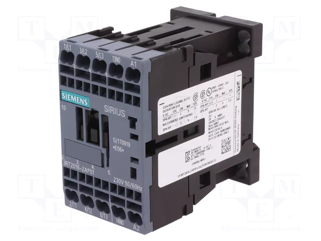 Contactor : 3RT2016-2AP01 : Siemens